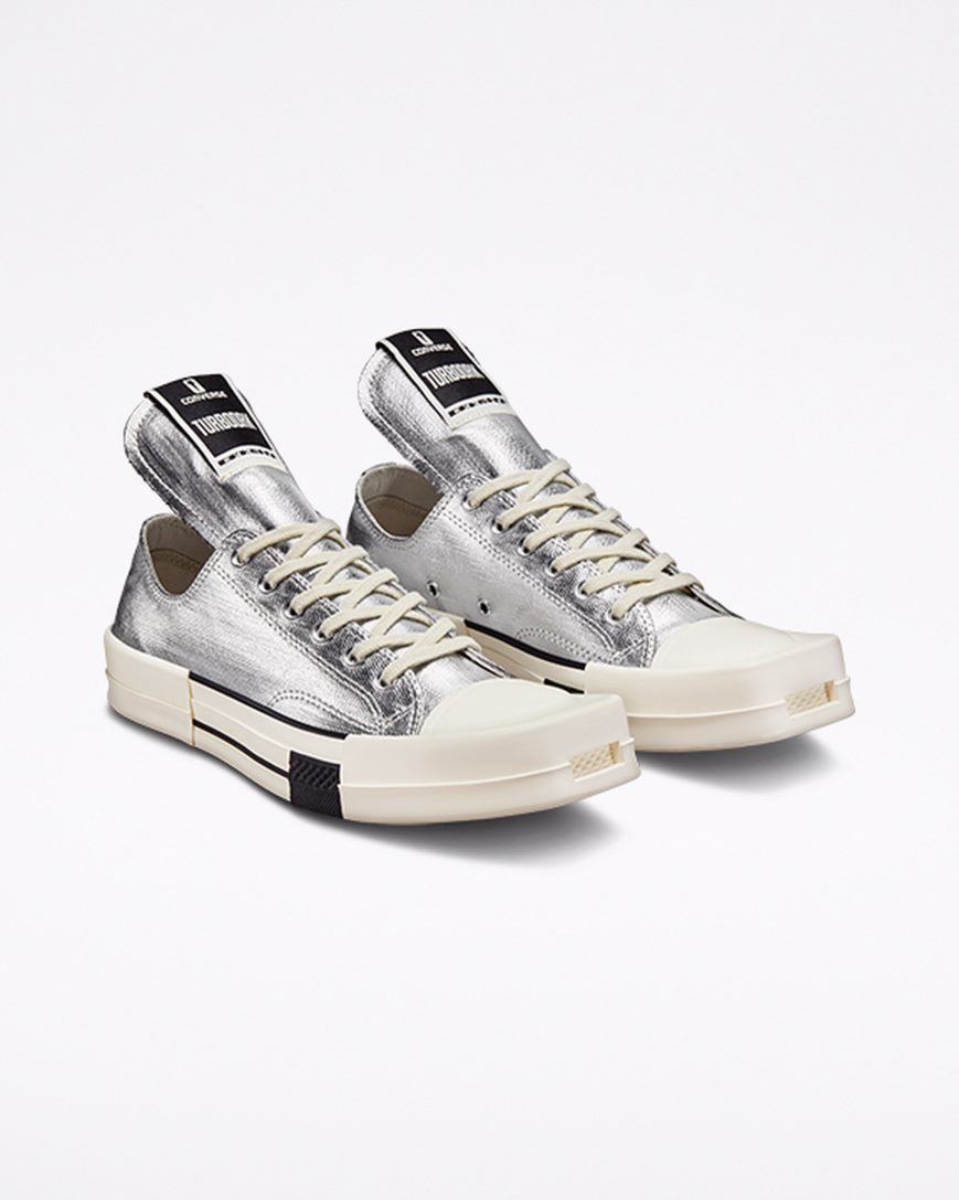 Women's Converse TURBODRK Chuck 70 Low Top Shoes Silver / Black | AU 6935CX